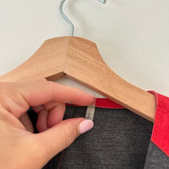 Elie Tahari Lamb Suede Asymmetrical Zip Moto Jacket Red L - Picture 8 of 9